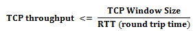 TCP Throughput Formula